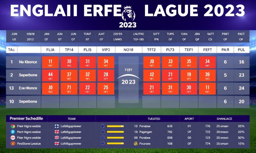 英超2023賽程及球隊表現分析